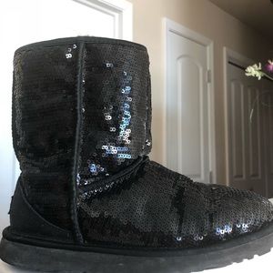 Ugg black sequin boots